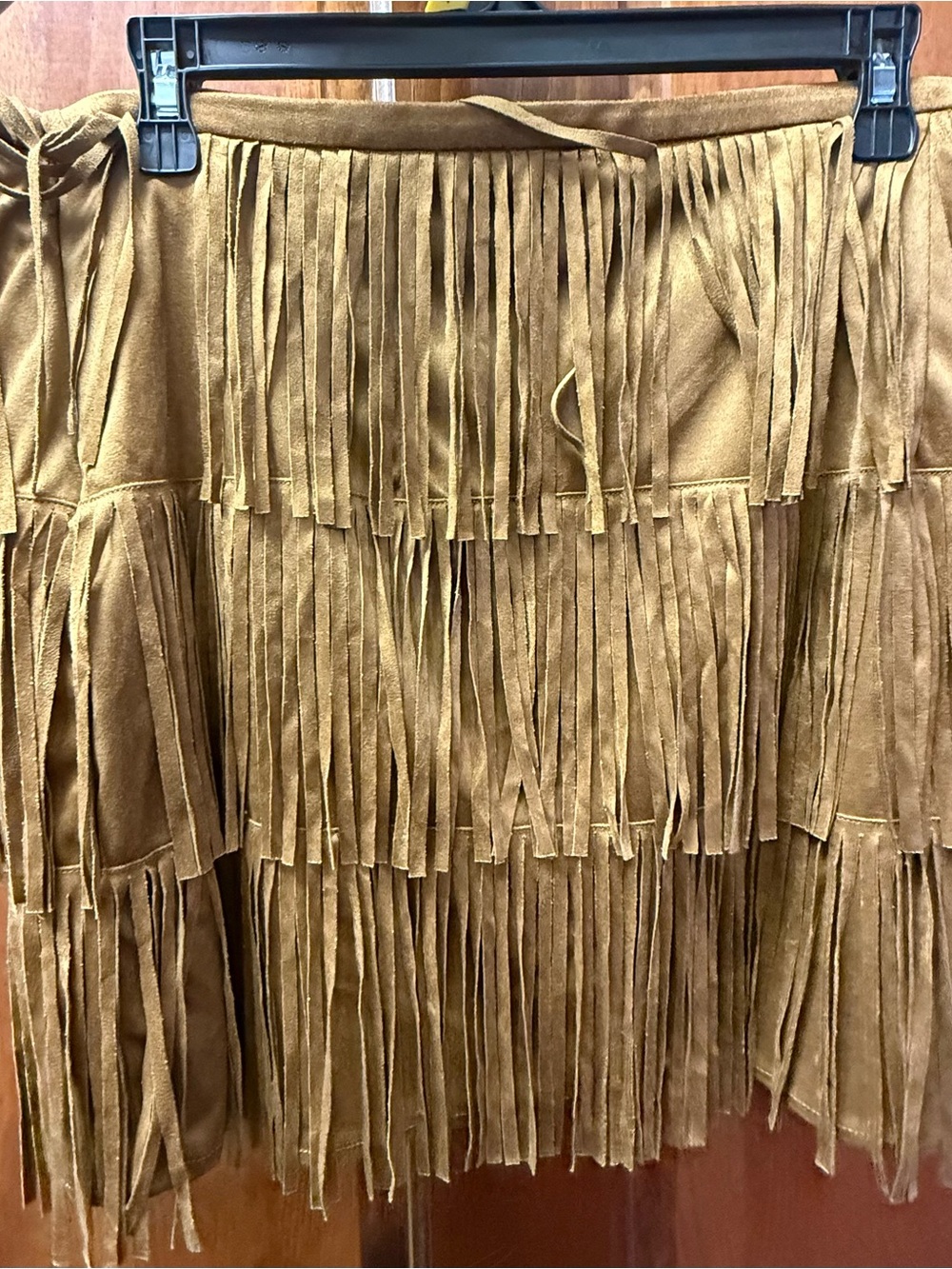 Universal Thread Tan Suede Fringe Mini Skirt